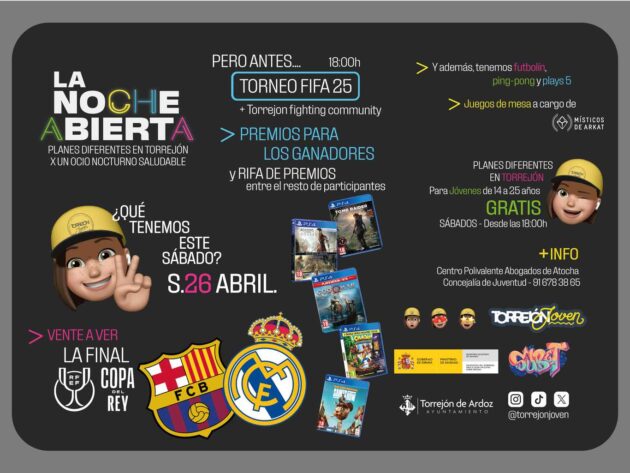 Torneo de FIFA 25 en ‘La Noche Abierta’ de este sábado