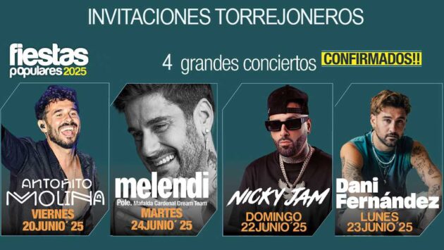 Fechas para que los torrejoneros puedan descargar sus invitaciones para los conciertos de 2025