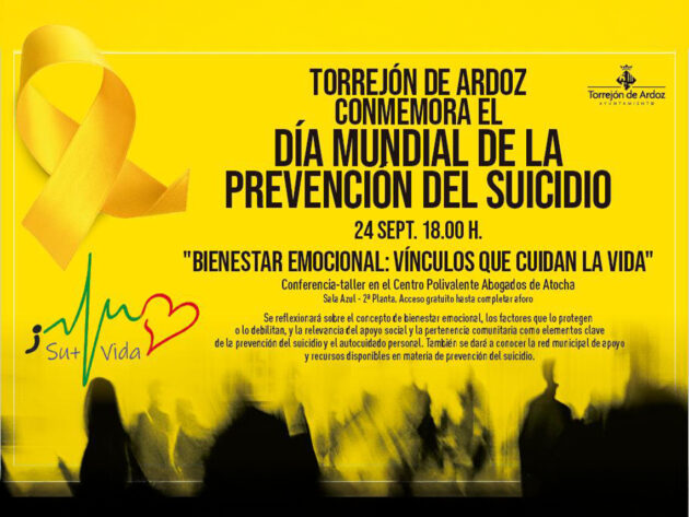 Torrejón de Ardoz conmemora el Día Mundial de la Prevención del Suicidio con actividades de sensibilización