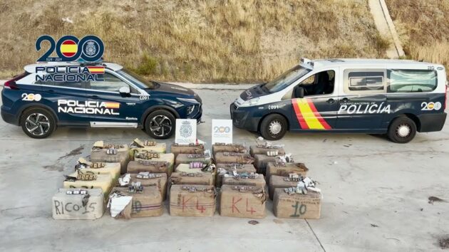 La Policía Nacional detiene en Torrejón de Ardoz a un hombre que circulaba con una tonelada de hachís