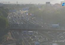 Un alcance provoca dos kilómetros de retenciones en la A-2 a la altura de Torrejón