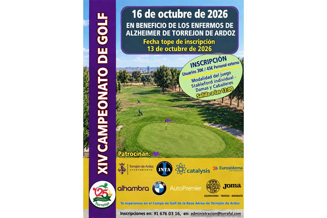 El campo de golf de la Base Aérea acoge el XIV Campeonato solidario de Torrafal