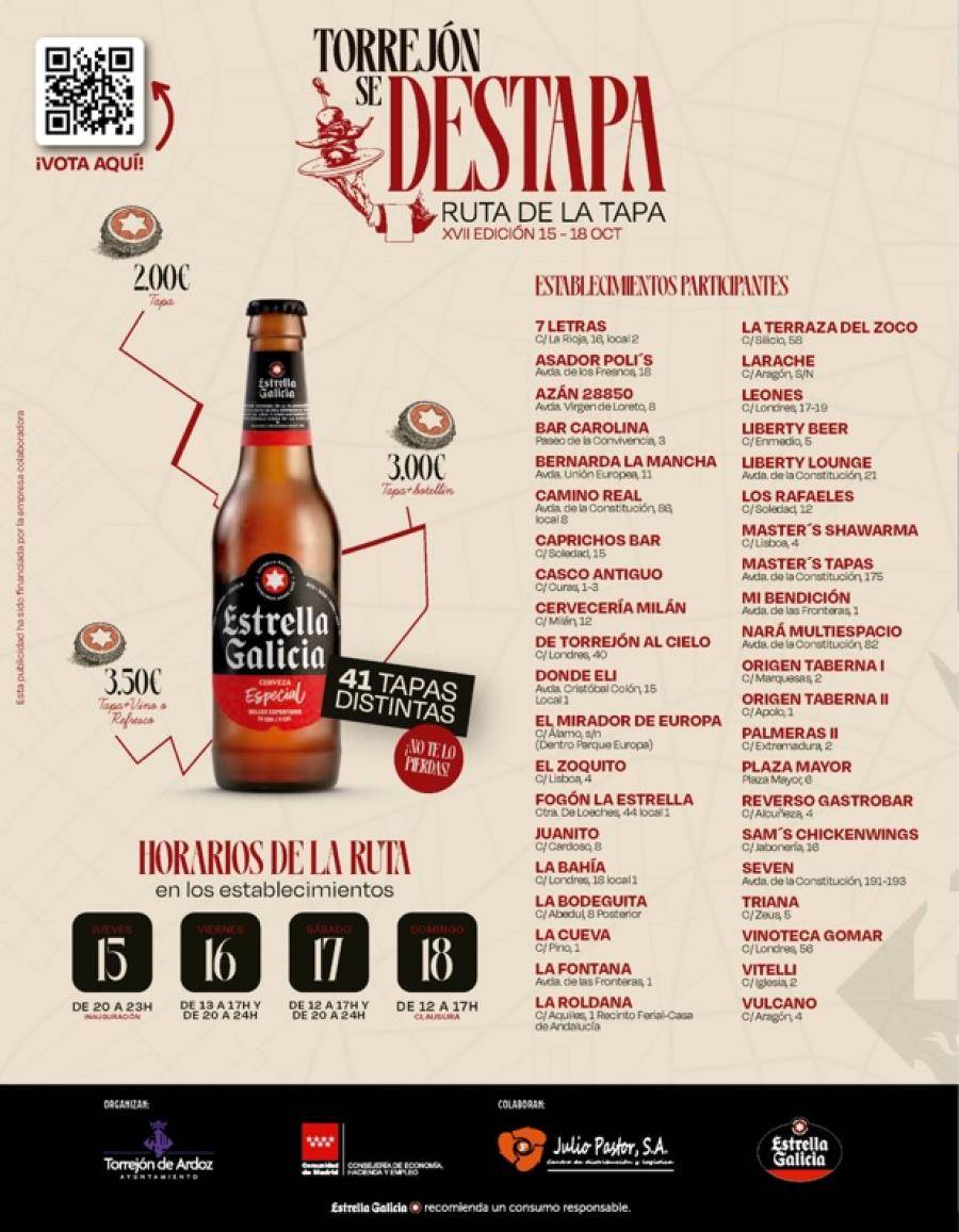 La Ruta de la Tapa de Torrejón cierra con 78.000 consumiciones en 40 locales