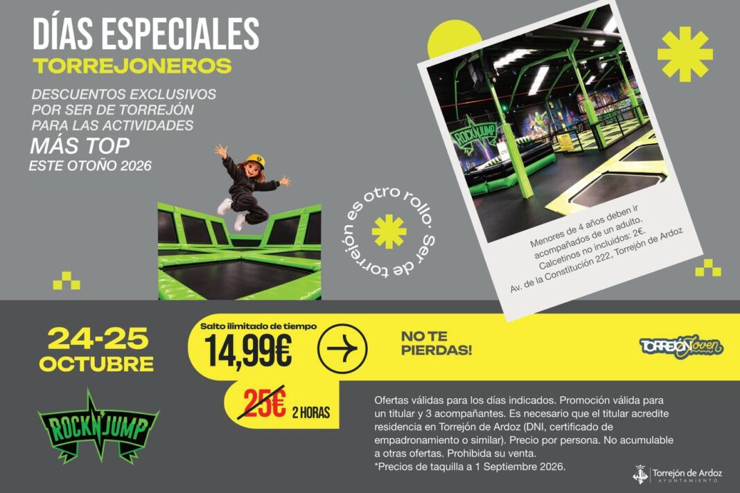 Rock'N Jump cierra los Días Especiales de Torrejón con saltos a 14,99 euros - imagen 1