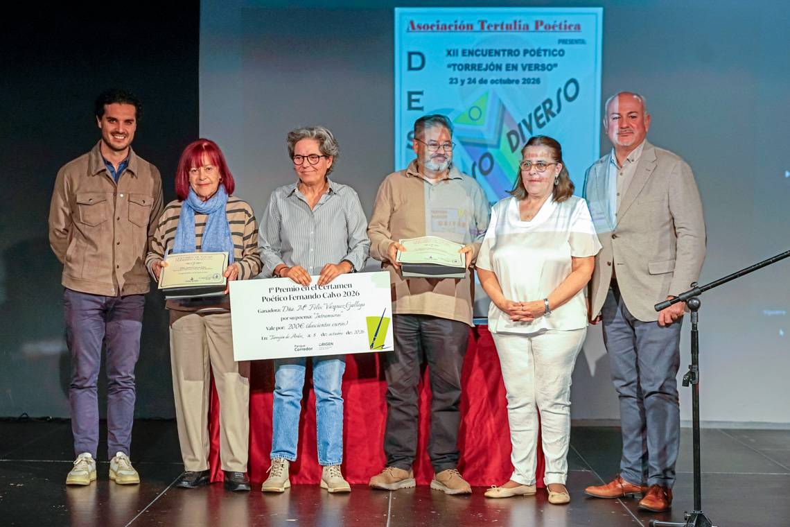 Torrejón de Ardoz premia el talento poético en el Certamen Fernando Calvo 2026
